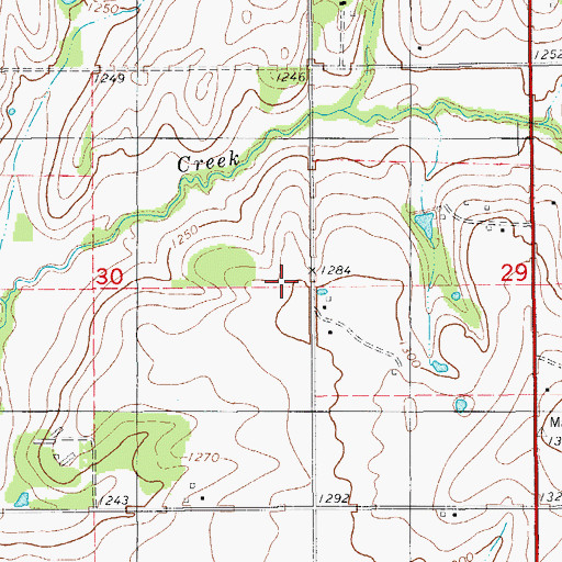 Topographic Map of Stover School, OK