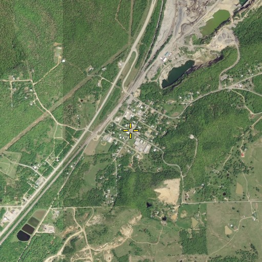 Aerial/Satellite Image of Stringtown, OK