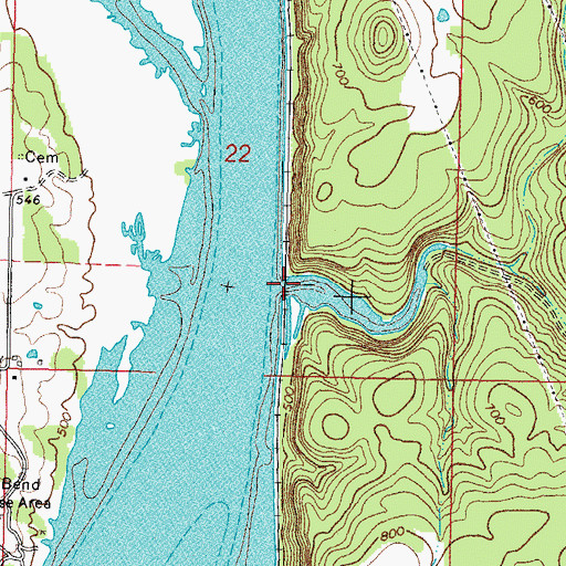 Topographic Map of Sulphur Branch, OK