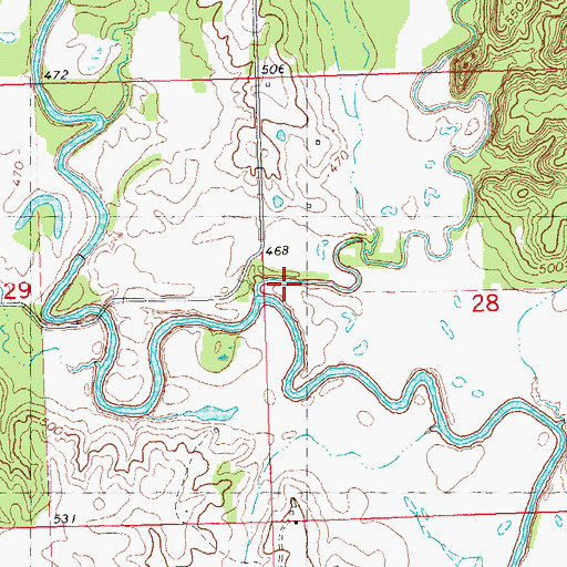 Topographic Map of Sulphur Creek, OK