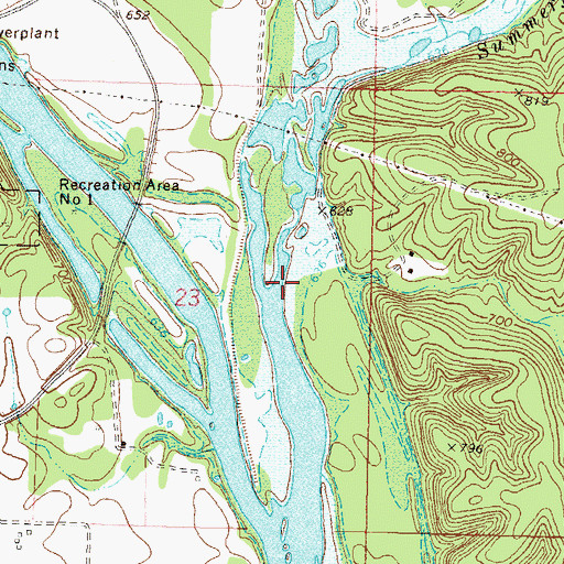 Topographic Map of Summerfield Creek, OK