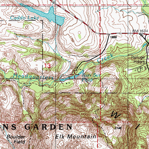 Topographic Map of Sun Set Pool, OK