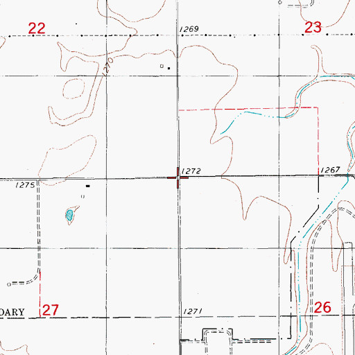 Topographic Map of Sunnyside School, OK