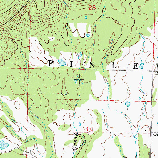 Topographic Map of Sunshine Hollow, OK