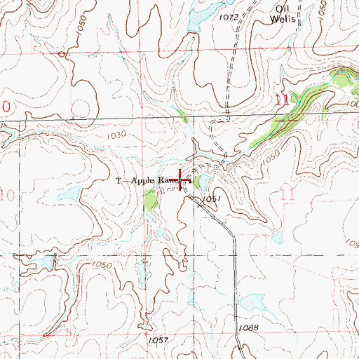 Topographic Map of T-Apple Ranch, OK