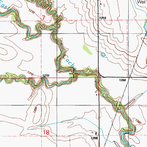 Topographic Map of Tahoe Creek, OK