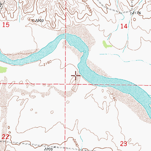 Topographic Map of Taintor Creek, OK