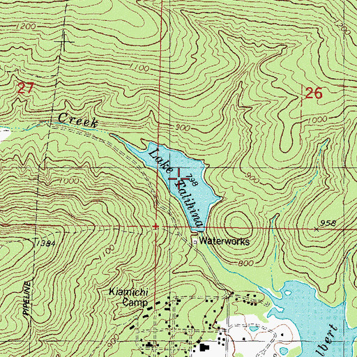 Topographic Map of Lake Talihina, OK