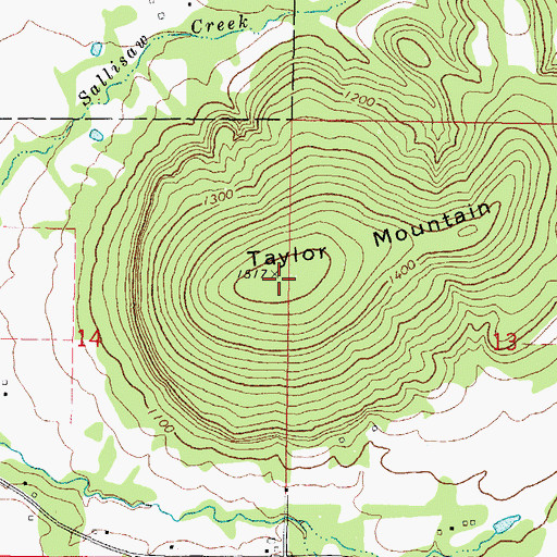 Topographic Map of Taylor Mountain, OK