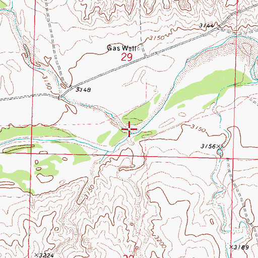 Topographic Map of Tepee Creek, OK