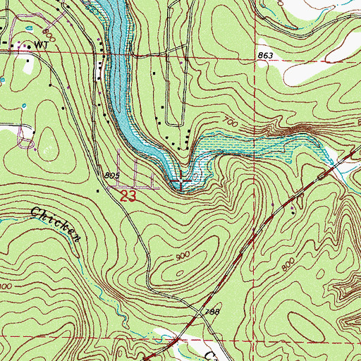 Topographic Map of Terrapin Creek, OK