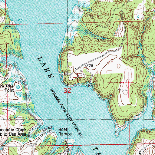 Topographic Map of Texoma Christian Camp, OK