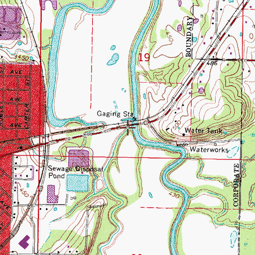 Topographic Map of The Cutoff, OK