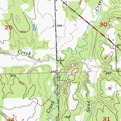 Topographic Map of Tumbler Creek, OK
