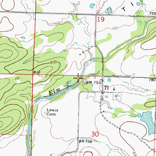 Topographic Map of Ti Valley, OK