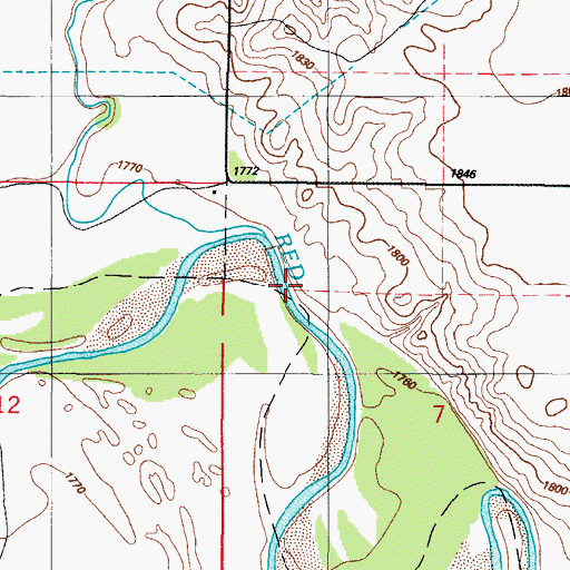 Topographic Map of Timber Creek, OK
