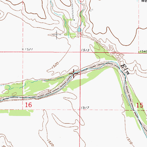 Topographic Map of Tittle Creek, OK