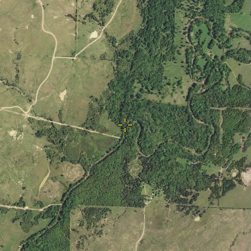 Aerial/Satellite Image of Tommy Bond Branch, OK