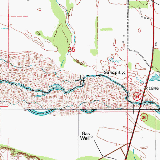 Topographic Map of Trail Creek, OK