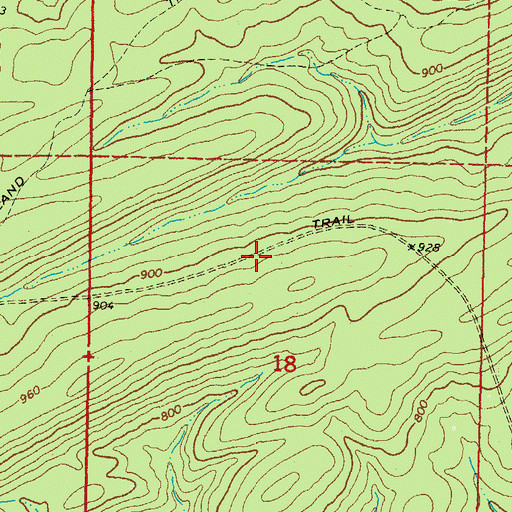 Topographic Map of Tram Trail, OK