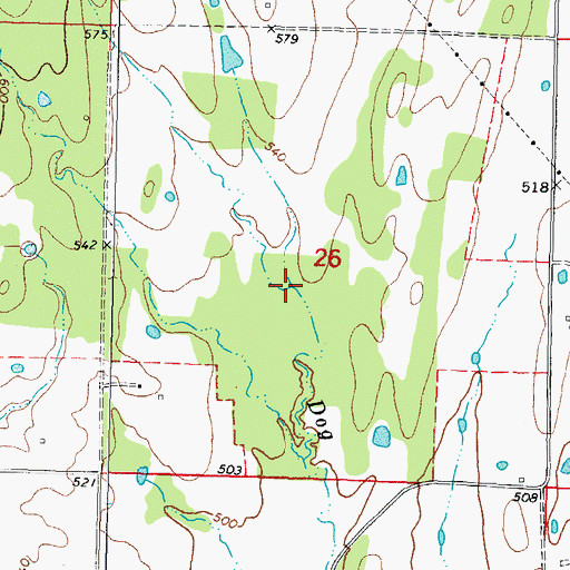 Topographic Map of Tucker Hollow, OK