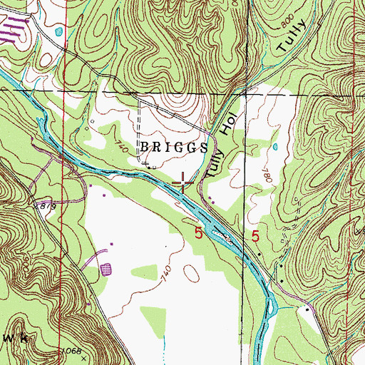 Topographic Map of Tully Hollow, OK