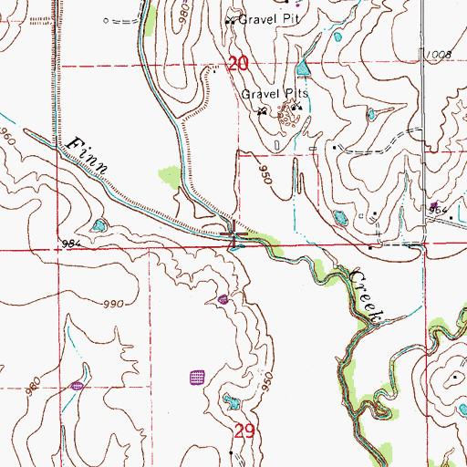 Topographic Map of Turkey Creek, OK