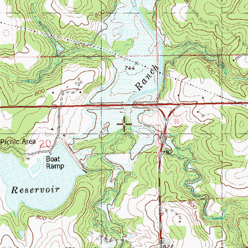 Topographic Map of Turkey Creek, OK
