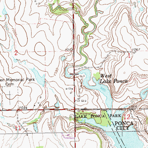 Topographic Map of Turkey Creek, OK