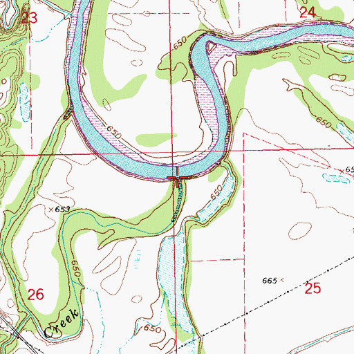 Topographic Map of Turkey Creek, OK