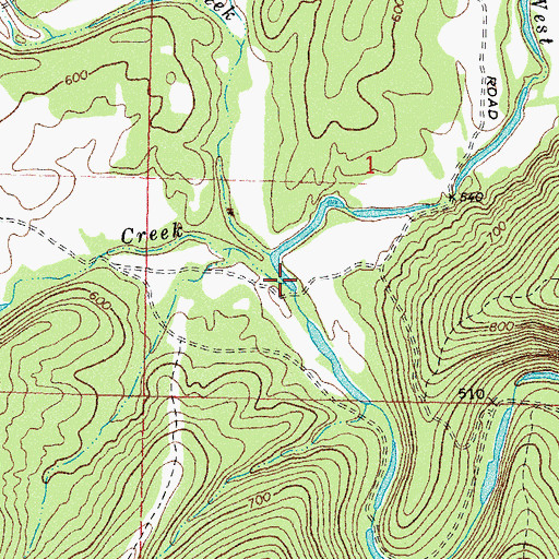 Topographic Map of Turkey Creek, OK