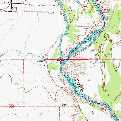 Topographic Map of Turkey Creek, OK
