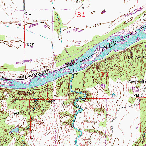 Topographic Map of Turkey Creek, OK