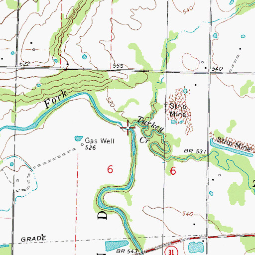 Topographic Map of Turkey Creek, OK