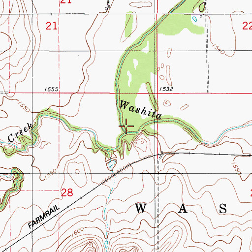 Topographic Map of Turkey Creek, OK