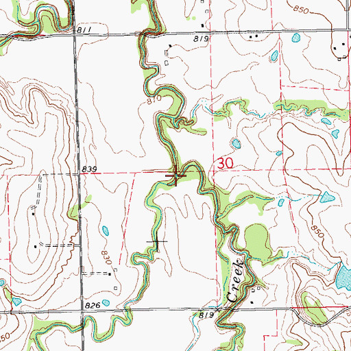 Topographic Map of Turkey Creek, OK