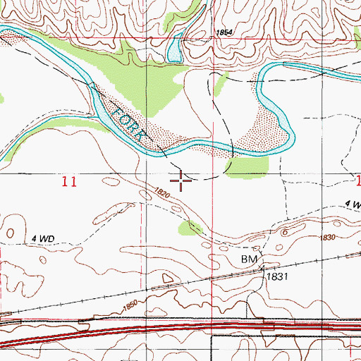 Topographic Map of Turkey Creek, OK