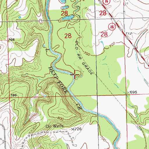 Topographic Map of Turkey Creek, OK