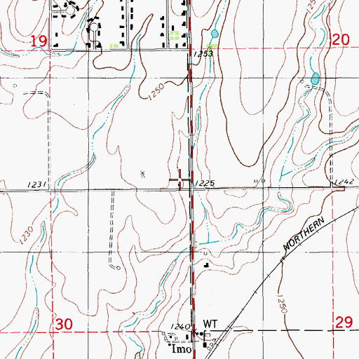 Topographic Map of Turkey Creek School, OK