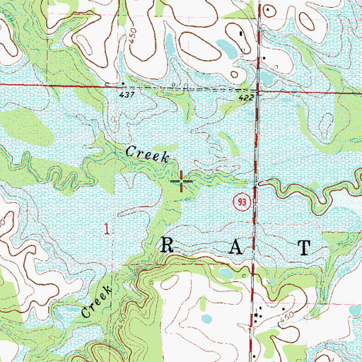 Topographic Map of Turnbull Creek, OK