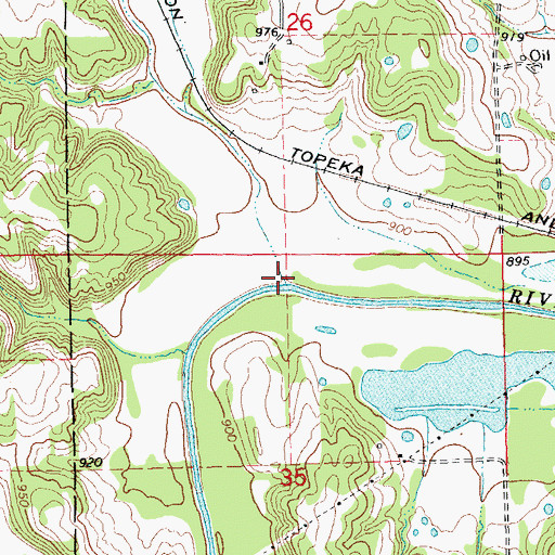 Topographic Map of Tyner Creek, OK