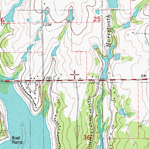 Topographic Map of Union Center Church, OK
