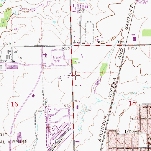 Topographic Map of Union Elementary School, OK