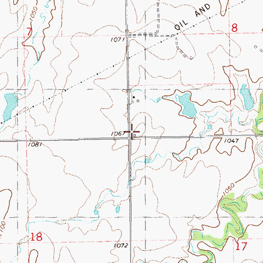 Topographic Map of Union School, OK