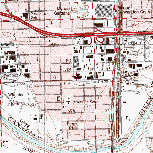 Topographic Map of Union Station, OK
