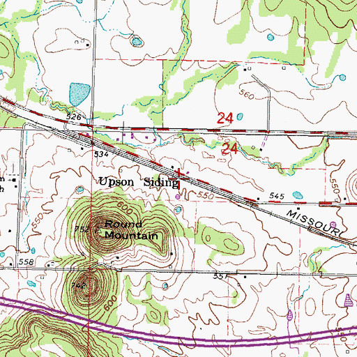 Topographic Map of Upson Siding, OK