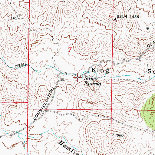 Topographic Map of Sayer Spring, AZ