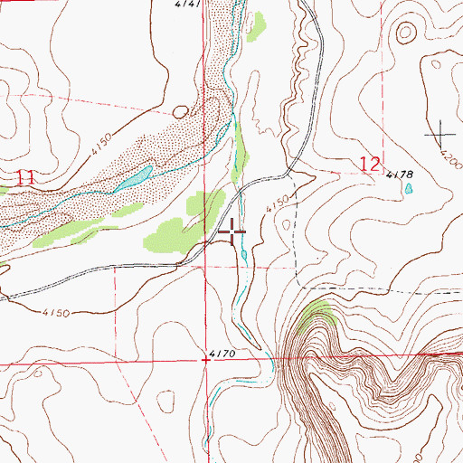 Topographic Map of Water Canyon, OK