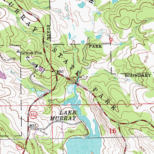 Topographic Map of West Anadarche Creek, OK