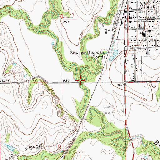 Topographic Map of West Beaver Creek, OK